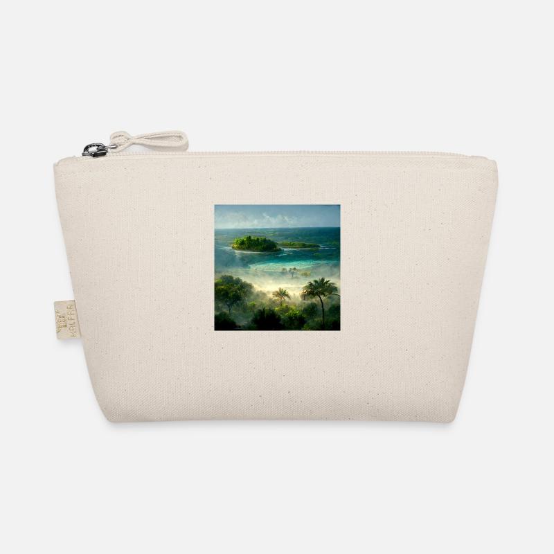 Future Paradise Island Painting Organic Pouch
