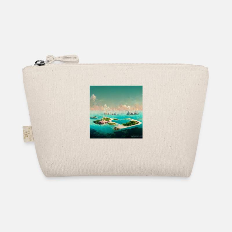 Future Paradise Island Painting Organic Pouch