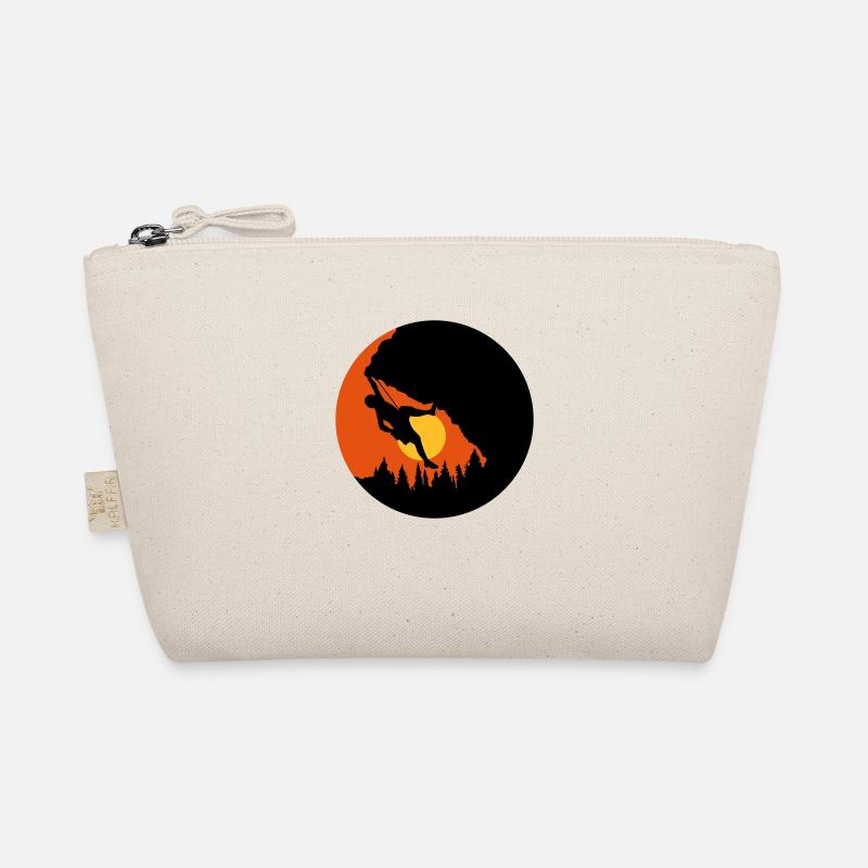 Sun Evening Climbing Silhouette Organic Pouch