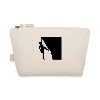 Felsen Klettern Bergsteiger Silhouette - Bio-Täschchen - Natur - Vorne