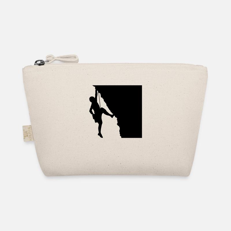 Rock Climbing Mountaineer Silhouette Organic Pouch