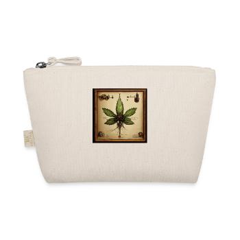 Cannabisblatt Leonard Da Vinci Slketch - Bio-Täschchen - Natur - Vorne
