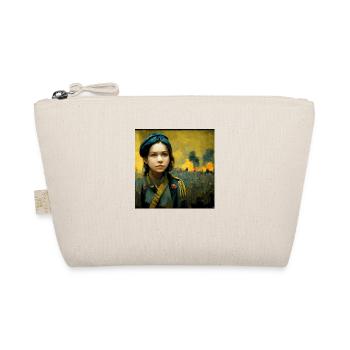 Fille ukrainienne pendant la guerre - Trousse biologique - nature - Devant