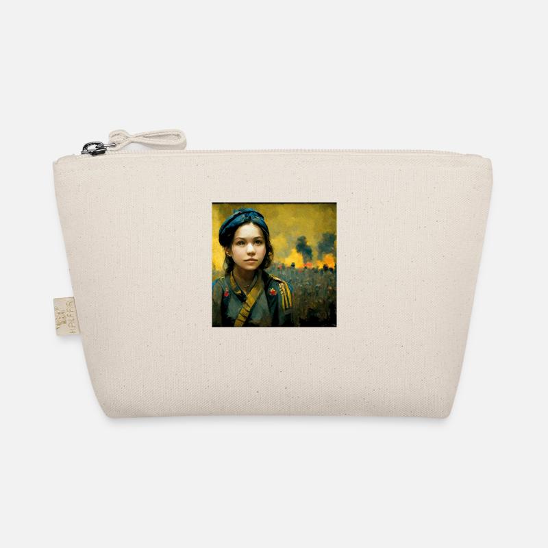 Ukrainisches Mädchen Während Des Krieges Bio-Täschchen