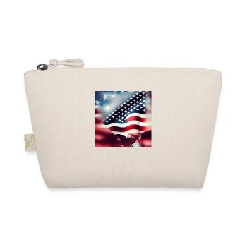 American flag logo - Organic Pouch - nature - Front