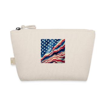 American flag logo - Organic Pouch - nature - Front