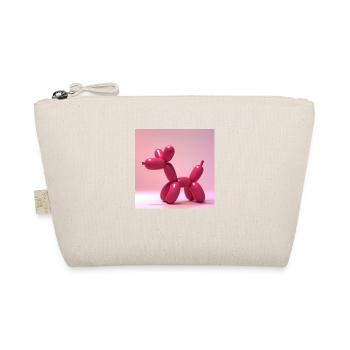 Cute Pink Balloon Dog - Organic Pouch - nature - Front