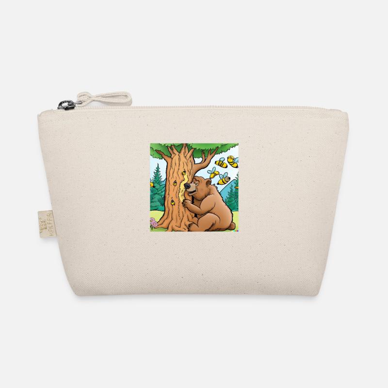 Grizzly bear eats honey Organic Pouch