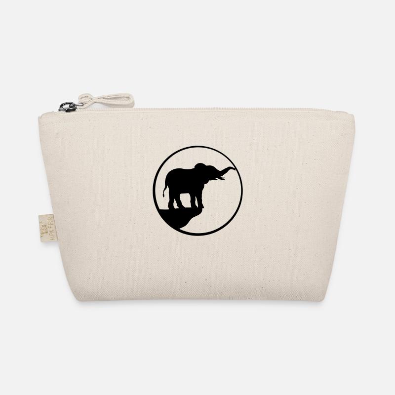 Klippe Mond Elefant Silhouette Bio-Täschchen