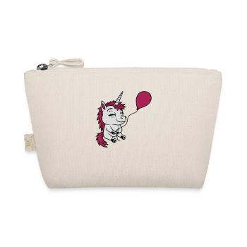 Happy Balloon Unicorn Comic - Organic Pouch - nature - Front