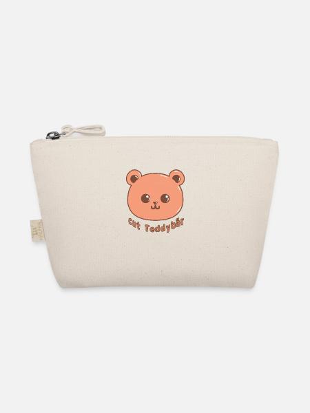 Cute Teddy Bear 🐻🧸 - Organic Pouch - nature