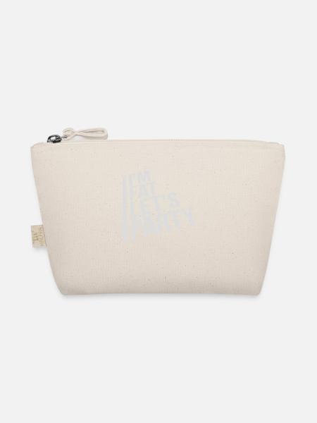 at the fat lets party - Organic Pouch - nature - Front