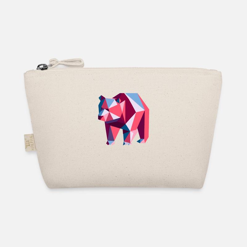 Bear, geometric, vector art, abstract, animal Organic Pouch