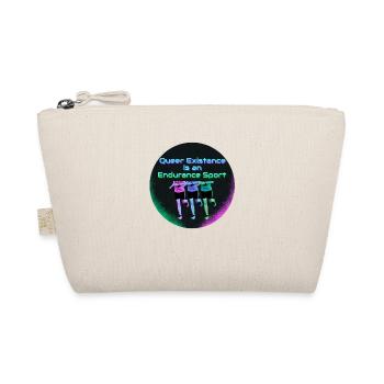 Queer Existance is an Endurance Sport - Organic Pouch - nature - Front