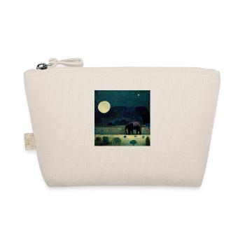 An elephant in the full moon walk - Organic Pouch - nature - Front