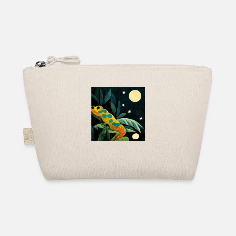 Gecko im Mondschein - Bio-Täschchen - Natur