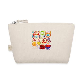 crazy face face happy cartoon happy face cartoon - Organic Pouch - nature - Front
