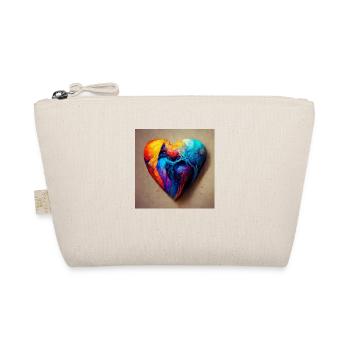 Herz Love Abstract Collection 10 - Bio-Täschchen - Natur - Vorne