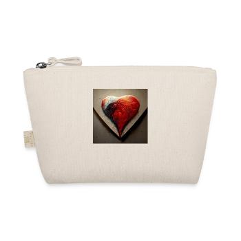 Herz Love Abstract Collection 14 - Bio-Täschchen - Natur - Vorne