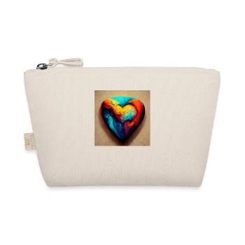 Herz Love Abstract Collection 8 - Bio-Täschchen - Natur - Vorne