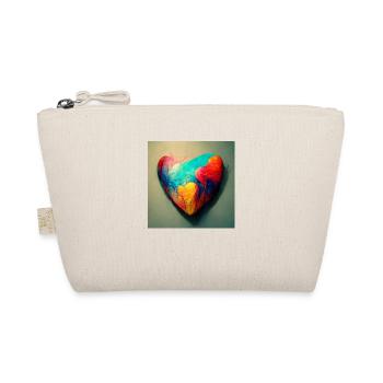Herz Love Abstract Collection 9 - Bio-Täschchen - Natur - Vorne