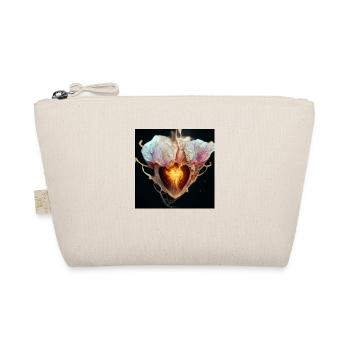 Heart Abstract Love Collection 15 - Organic Pouch - nature - Front