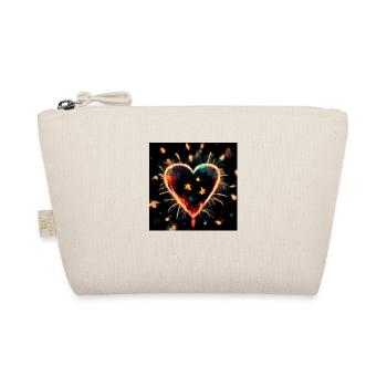 Herz Love Abstract Collection 25 - Bio-Täschchen - Natur - Vorne