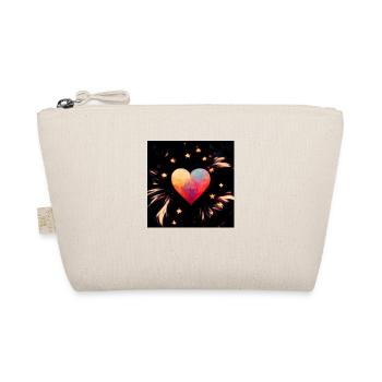 Herz Love Abstract Collection 27 - Bio-Täschchen - Natur - Vorne