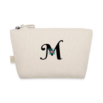 letter M flowered - Organic Pouch - nature - Front