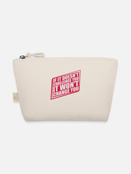 Workout Fitness Motivation Quote - Organic Pouch - nature - Front