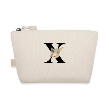 letter X flowered - Organic Pouch - nature - Front