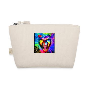 lion cool coloré montre ses dents à la fête - Trousse biologique - nature - Devant