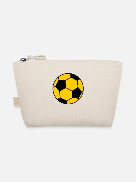 Fußball Ball - Bio-Täschchen - Natur - Vorne