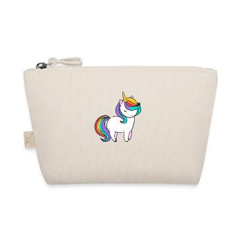 Hübsches Einhorn Regenbogenhaar - Bio-Täschchen - Natur - Vorne