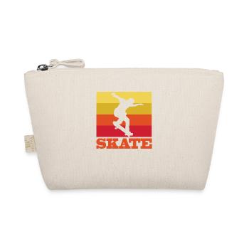 Skateboarder Skateboard Skater - Organic Pouch - nature - Front