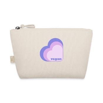 Vegan Lilac Heart - Organic Pouch - nature - Front