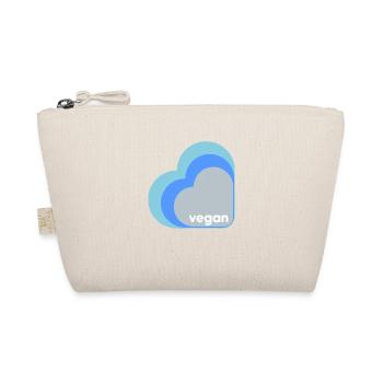 Blue vegan heart - Organic Pouch - nature - Front