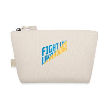 fight like ukrainians quote - Organic Pouch - nature - Front