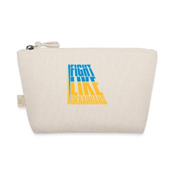 fight like ukrainians quote - Organic Pouch - nature - Front