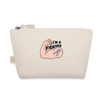 Fight Cancer - Lavender ribbon - Bio-Täschchen - Natur - Vorne