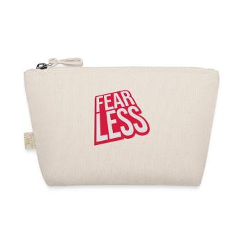 fearless Text Quote Design - Organic Pouch - nature - Front