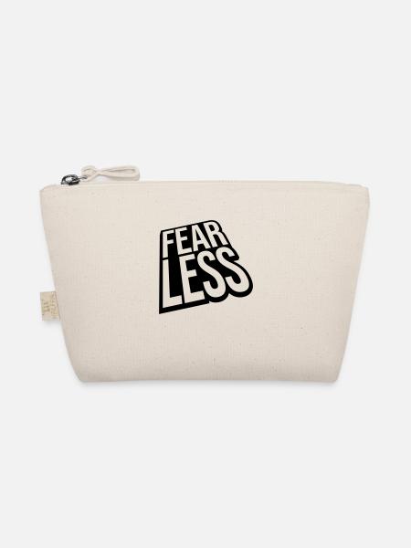 fearless Text Quote Design - Organic Pouch - nature - Front