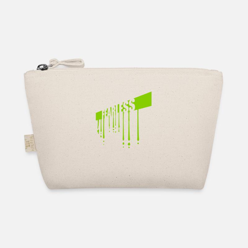fearless Text Quote Design Organic Pouch