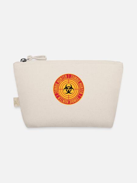 zombie hunter Halloween quote - Organic Pouch - nature - Front