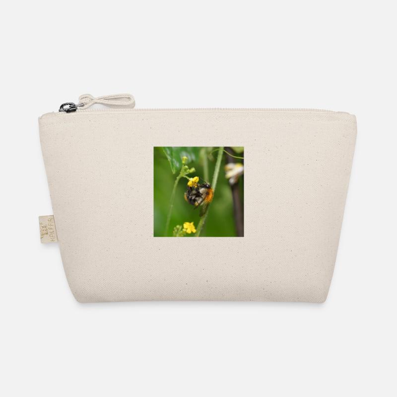 Hummel auf gelber Blüte - Bio-Täschchen - Natur