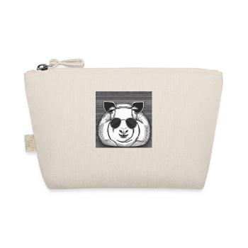 Guinea pig cool sunglasses funny design 10 - Organic Pouch - nature - Front