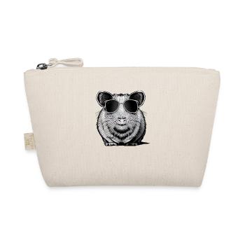 Guinea pig cool sunglasses funny design 2 - Organic Pouch - nature - Front