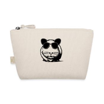 Guinea pig cool sunglasses funny vector 4 - Organic Pouch - nature - Front