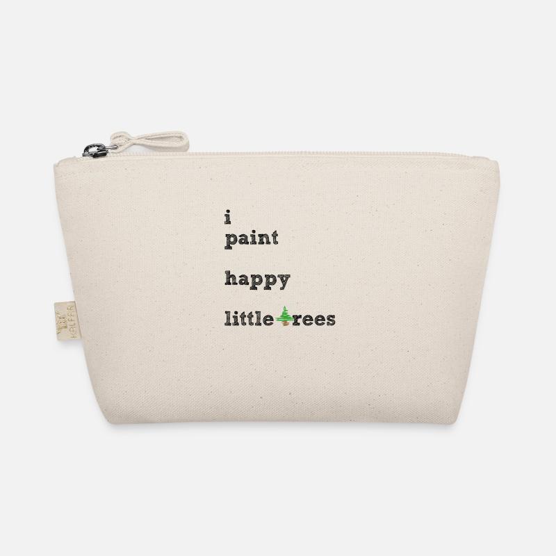 i paint happy little trees - Bio-Täschchen - Natur