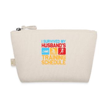 I survived my husband's training schedule Tri Tri - Bio-Täschchen - Natur - Vorne